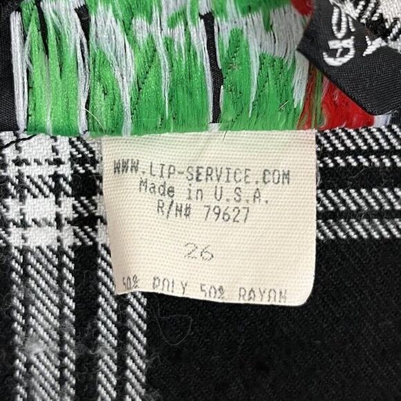 Lip Service Vintage Y2K Punk & Disorderly Black Plaid Goth Dress Plus Size 26 - Picture 8 of 8